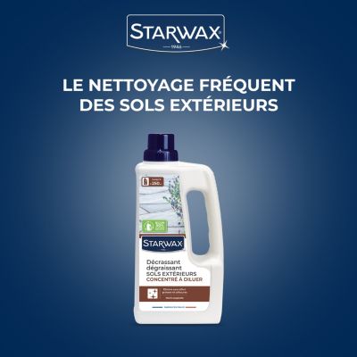 Décrassant dégraissant sols extérieurs Starwax 1L