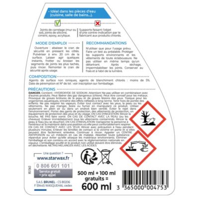Décrassant joints Starwax 500 ml + 20% gratuit