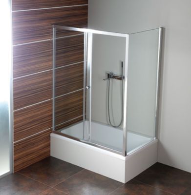 Deep  Paroi latérale pour baignoire - 750x1650mm, Verre transparent (MD3116)