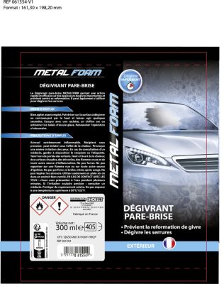 Dégivrant pare-brise Metalform 300 ml