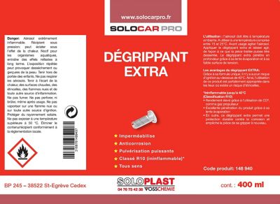 Dégrippant extra 400ml pour imperméabiliser SoloCar Pro