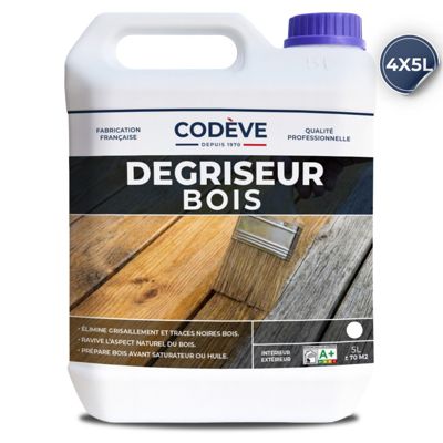 Degriseur Bois - 20 L   - Codeve Bois - Pour Dégriser Un Bois Grisaillé, Noirci, Bruni Ou Taché Par L'humidité.
