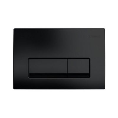 Delta 50 Plaque de commande double touche, Noir mat (115.119.14.1)