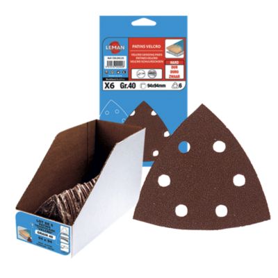delta triangle auto-agrip. 6 trous 95x95x95 gr 80 - 9694080 - leman