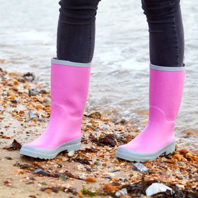 Demi-bottes caoutchouc Verve mauve Taille 40
