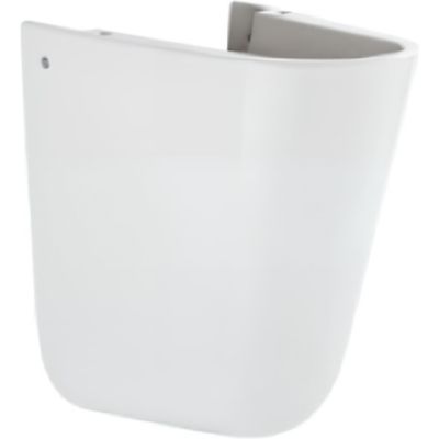 Demi colonne céramique traditionnelle SANINDUSA cache siphon pour lavabo Cetus blanc