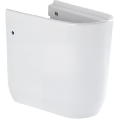Demi colonne cache siphon pour lavabo céramique traditionnelle SANINDUSA suspendue Easy blanc