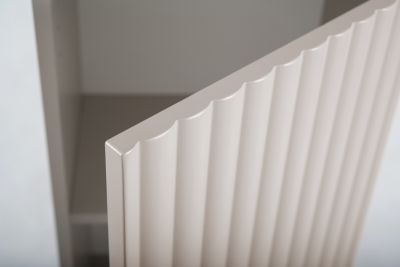 Demi-colonne de salle de bain 35 cm, Cachemire, poignées argentées, 35 x 27 x 68 cm