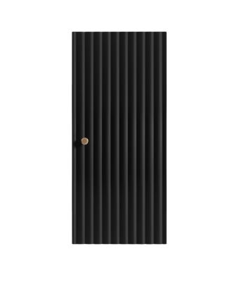 Demi-colonne de salle de bain 35 cm, Noir, poignées noires, 35 x 27 x 68 cm