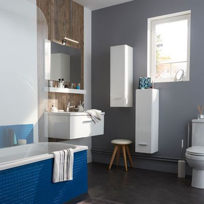 Demi Colonne De Salle De Bains Blanc Nida 25 Cm Castorama