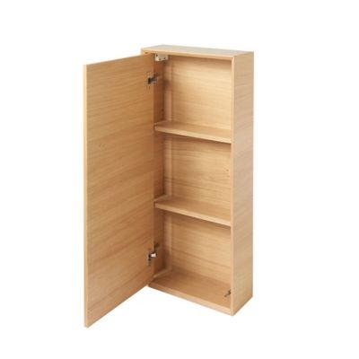 Demi colonne de salle de bains faible profondeur GoodHome Avela placage chêne L.40 x H.90 cm x P.15
