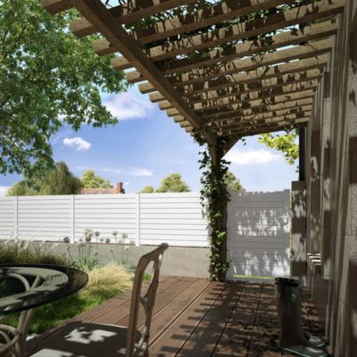 Demi-entretoise vendue par 10 pour clôture Belty lame persienne blanc 9016