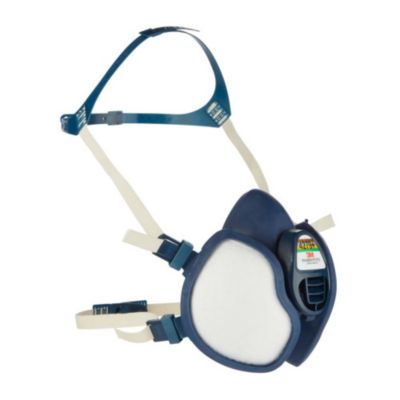 Demi-masque de protection respiratoire filtres intégrés FFA2P3RD 3M Série 4255+ Bleu Unique