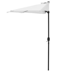 Demi-parasol blanc 300cm x 150cm x 230cm casa.pro