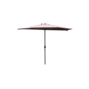 Demi parasol de balcon chocolat degrés CATANE
