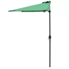 Demi-parasol sur Terrasse sur Balcon Polyester Vert 300cm x 150cm x 230cm casa.pro