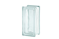 Demi pavé de verre Nuage incolore 9 x 19 cm, ép.80 mm