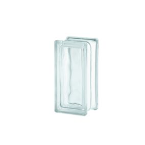 Demi pavé de verre Nuage incolore 9 x 19 cm, ép.80 mm