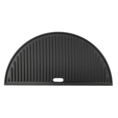 Demi-plaque de cuisson en fonte réversible Patton pour barbecue kamado - 44 x 22 cm
