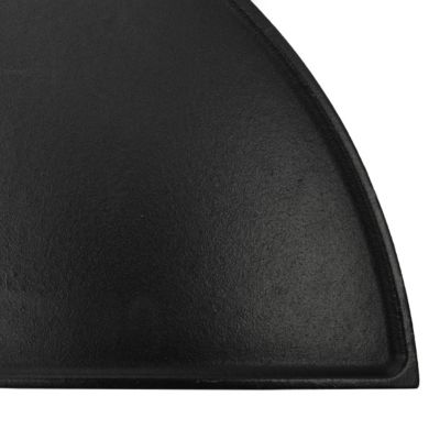 Demi-plaque de cuisson en fonte réversible Patton pour barbecue kamado - 44 x 22 cm
