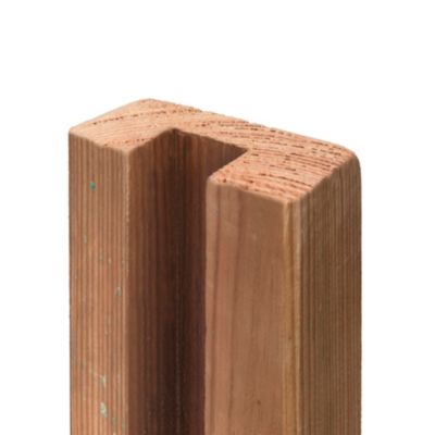 Demi-poteau rainuré Mahoé H. 240 cm x L. 9 cm bois