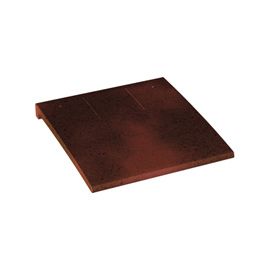 Demi tuile Plate de Pays rouge vieilli