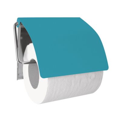 Dérouleur de papier toilette en métal bleu Baya