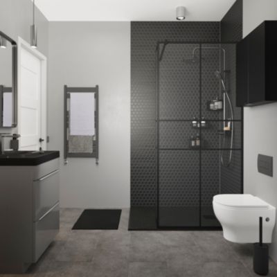 Dérouleur de papier toilette Kina Noir GoodHome