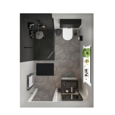 Dérouleur de papier toilette Kina Noir GoodHome