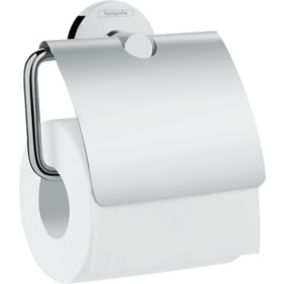 Support réserve papier toilette WC en métal blanc H42cm - RETIF