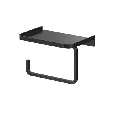 Dérouleur papier toilette et étagère noir mat GoodHome Elland