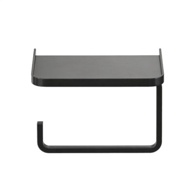 Dérouleur papier toilette et étagère noir mat GoodHome Elland