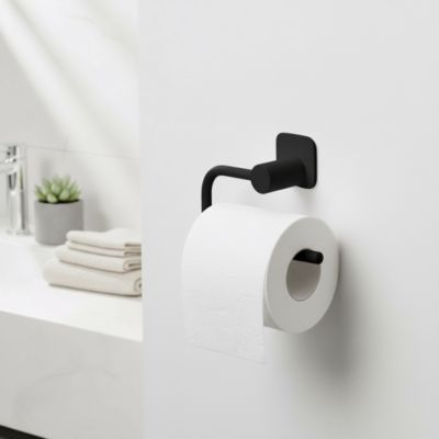 Dérouleur papier toilette Koros acier noir GoodHome
