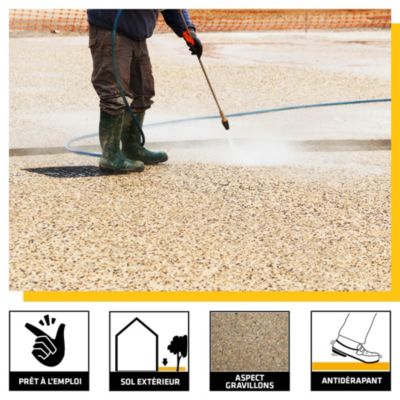 Desactivant de surface aspect gravillons laves pour sols exterieurs Sika SikaCem Desactivant 4 6 5L