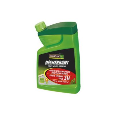 Désherbant concentré cours, allées, terrasses SOLABIOL 800ml