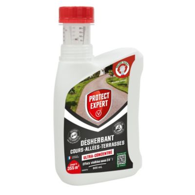 Désherbant cours, allées et terrasses ultra-concentré Protect Expert 800ml