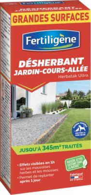 Désherbant cours, allées, terrasses concentré Fertiligène 800ml