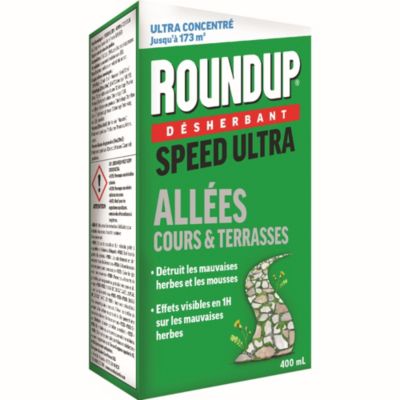 Désherbant Roundup Speed ultra pour cours, allées et terrasses 400ml