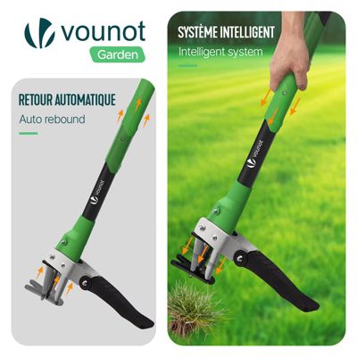 Desherbeur manuel Extracteur de mauvaises herbes longue manche 100 cm VOUNOT