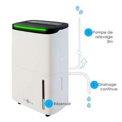 Déshumidificateur d'air à compresseur Rohan 50L/J 200m²