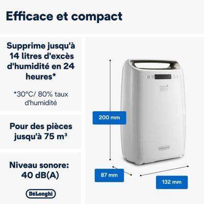 Déshumidificateur Delonghi DEXD 214F 14L/J 26m²