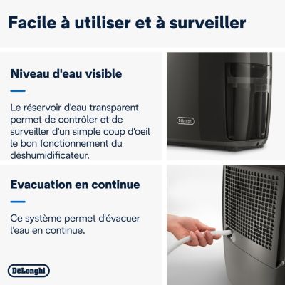 Déshumidificateur Delonghi DEXD 216F 16L/J 30m²