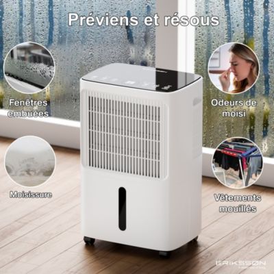 Deshumidificateur - Dry Pro Plus - Blanc - Déshumidifie jusqu'à 16 litres par jour