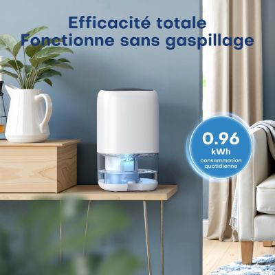 Déshumidificateur électrique 2800 Ml - Pour Maison, Cave, Salle De Bain - Arrêt Automatique - Silencieux LED