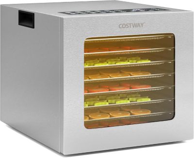 Deshydrateur Alimentaire 850W avec 8 Plateaux en Acier Inoxydable, Circulation d'Air, Fonctionnement Silencieux pour Fruits