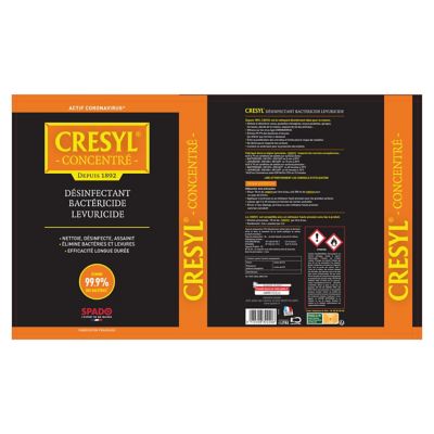 Désinfectant bactéricide fongicide 1L, Cresyl Spado