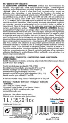 Désinfectant concentré Francodex 1 L