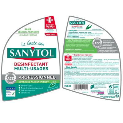 Désinfectant multi-usages eucalyptus Sanytol 0,75L