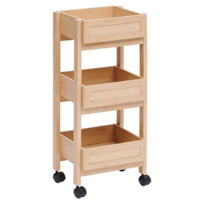 Desserte Cane 3 niveaux bois clair - Beige- 5five
