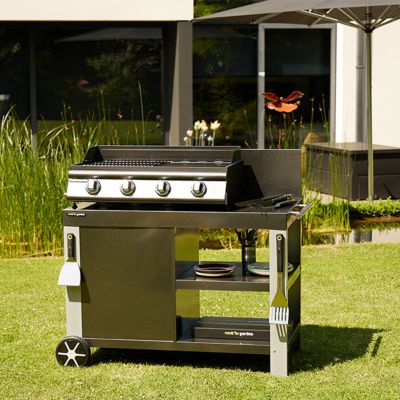Desserte - COOK'IN GARDEN - Nova 110 - Avec crédence - 100% métal